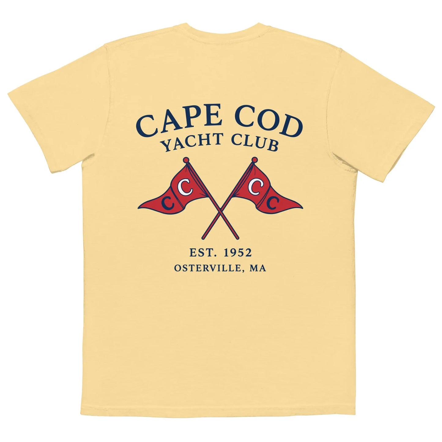 Cape Cod Yacht Club Comfort Colors Pocket Tee