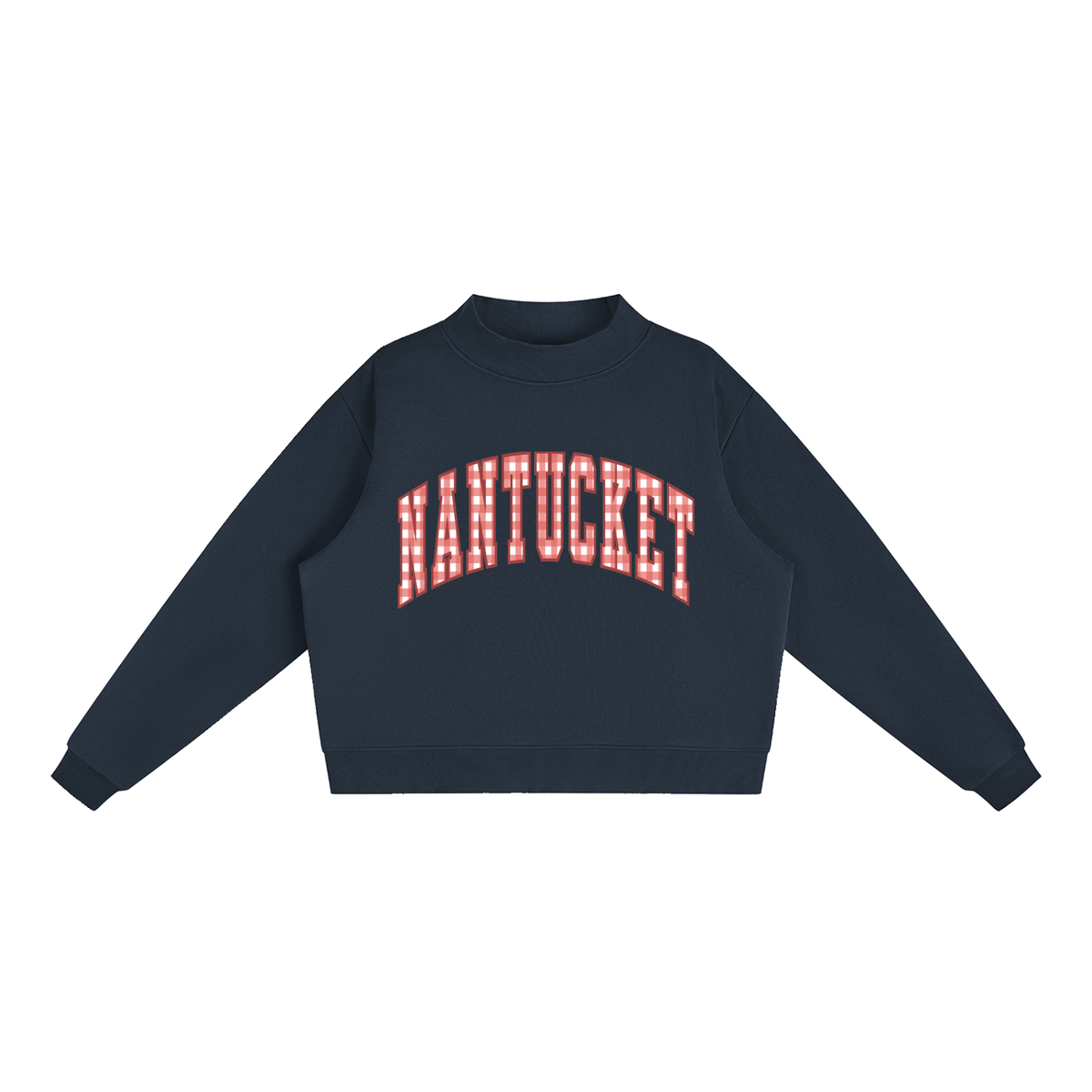 Nantucket Gingham Mock-Neck