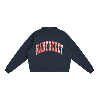 Nantucket Gingham Mock-Neck