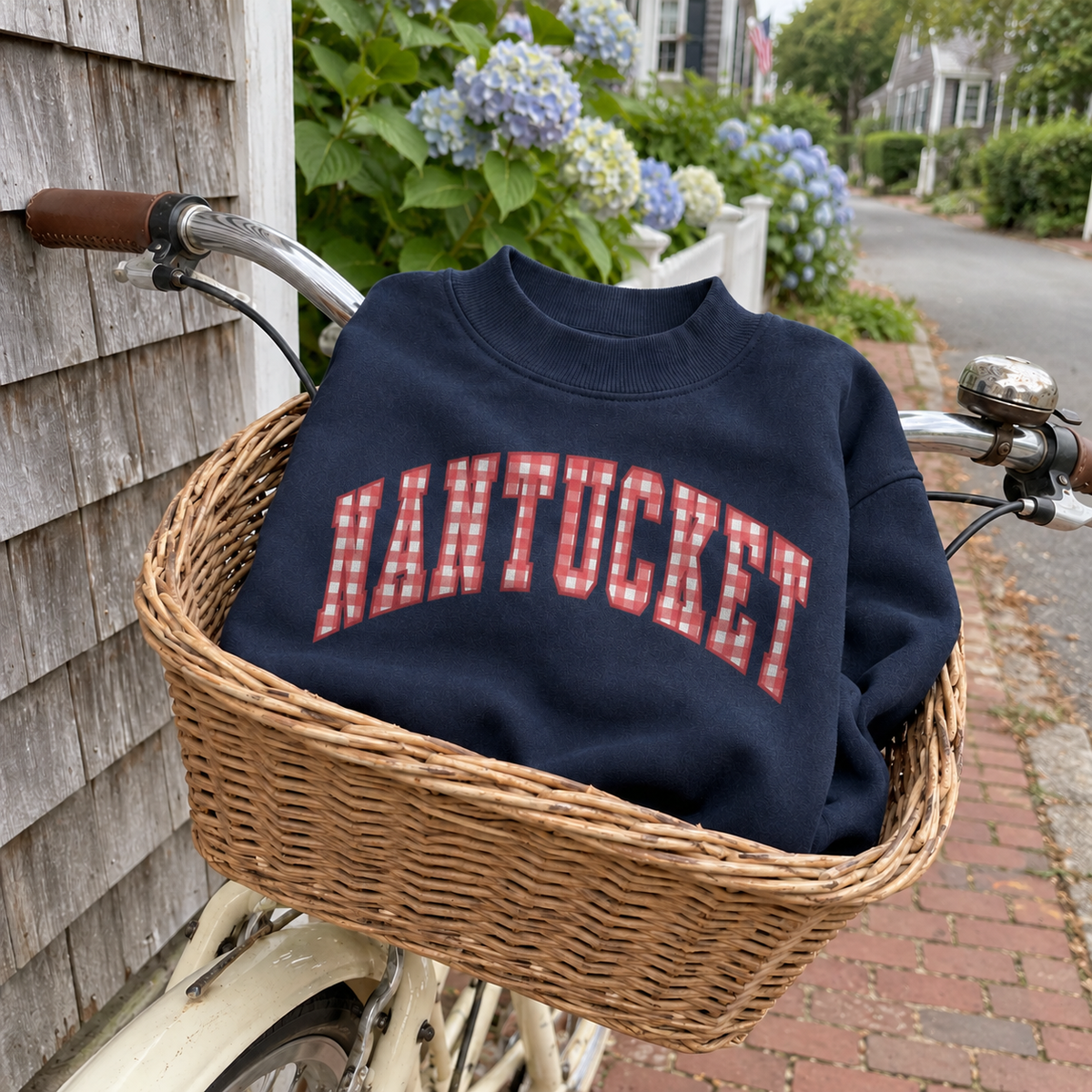 Nantucket Gingham Mock-Neck