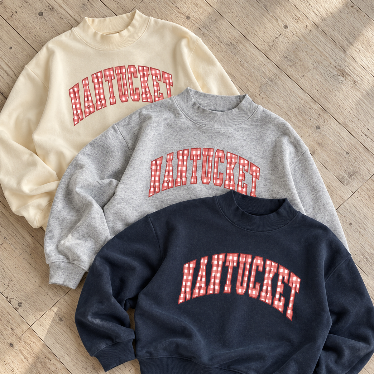 Nantucket Gingham Mock-Neck