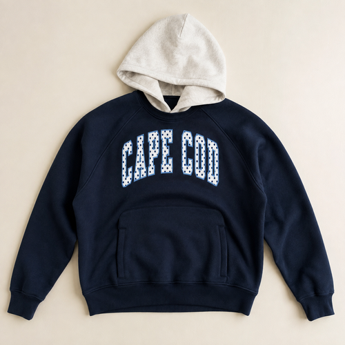 Cape Cod Polka Dot Color Block Hoodie