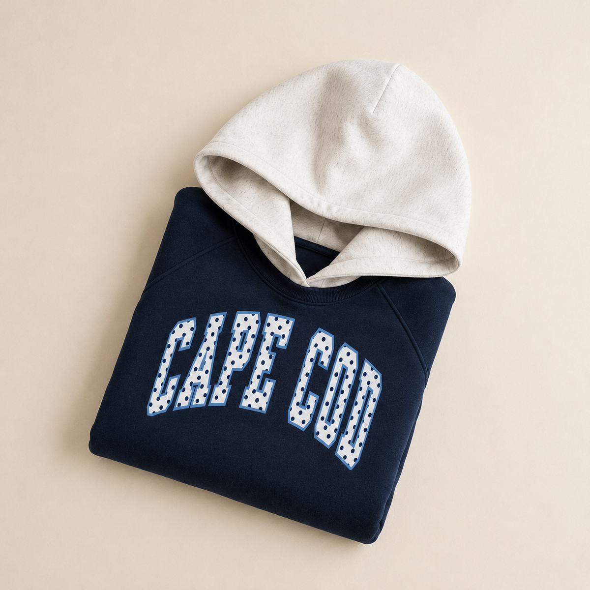 Cape Cod Polka Dot Color Block Hoodie