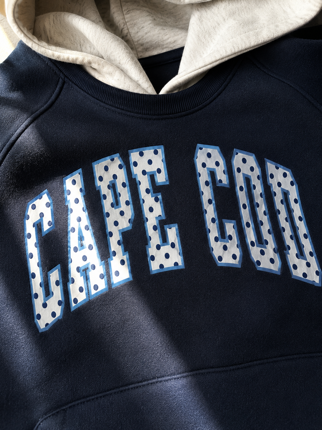 Cape Cod Polka Dot Color Block Hoodie