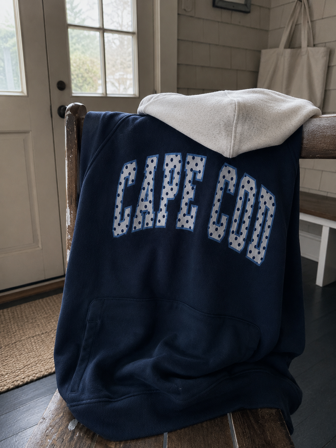 Cape Cod Polka Dot Color Block Hoodie