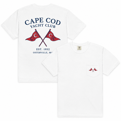 Cape Cod Yacht Club Comfort Colors Pocket Tee