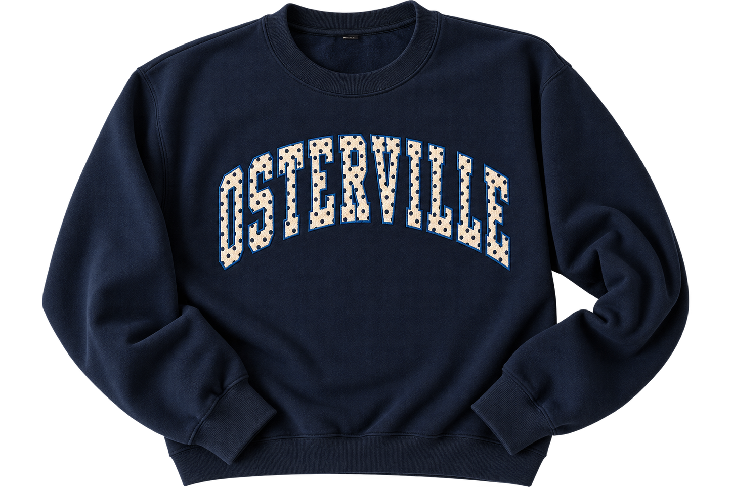Osterville Embroidered Polka Dot Crewneck