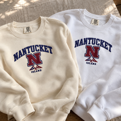 Collegiate Nantucket Embroidered Comfort Colors Crewneck