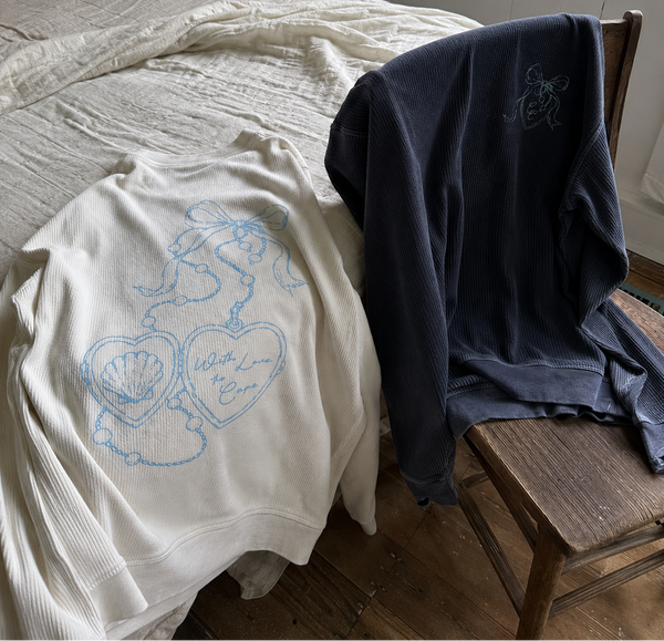 With Love, the Cape Locket Corded Sweatshirt