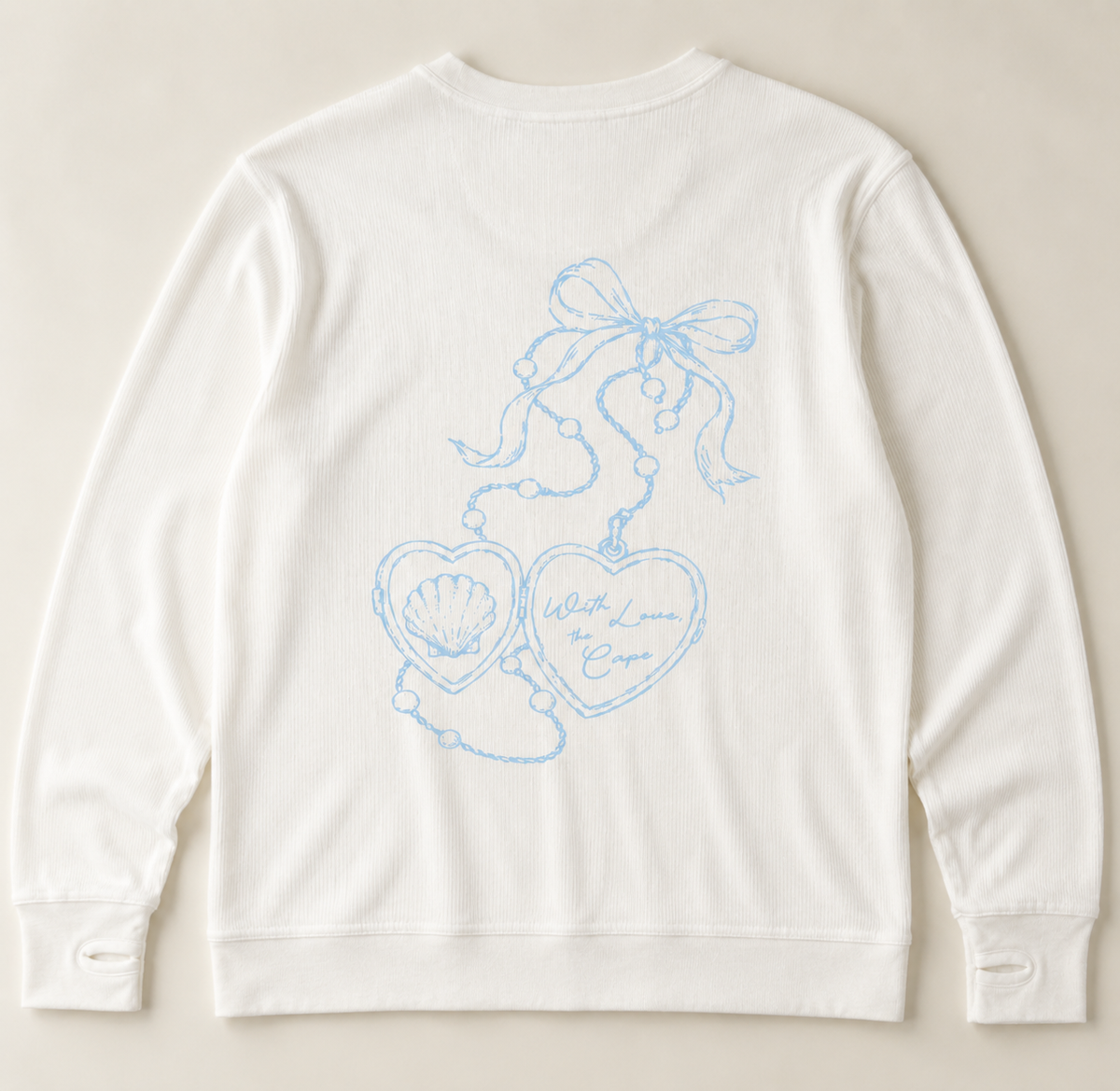 With Love, the Cape Locket Corded Sweatshirt