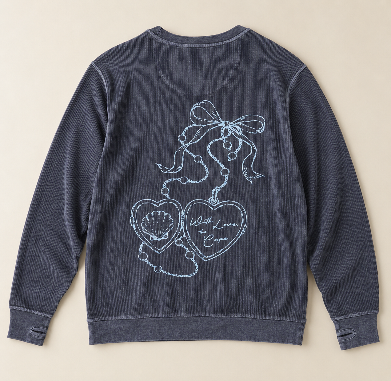 With Love, the Cape Locket Corded Sweatshirt