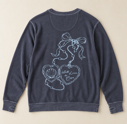 With Love, the Cape Locket Corded Sweatshirt
