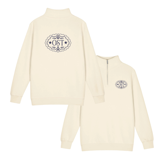 OST Osterville Cape Cod Embroidered Quarter-Zip Sweatshirt - Navy Embroidery