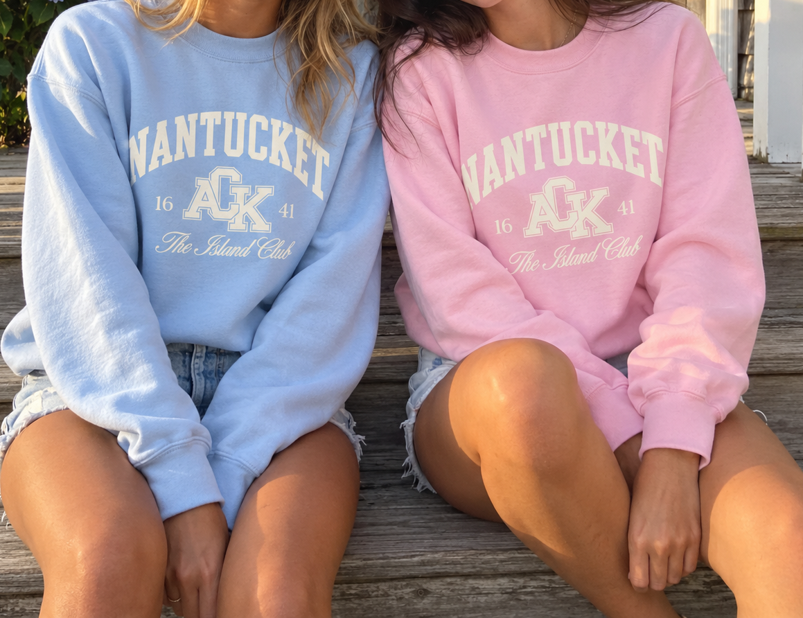 ACK Nantucket Collegiate Gildan Crewneck