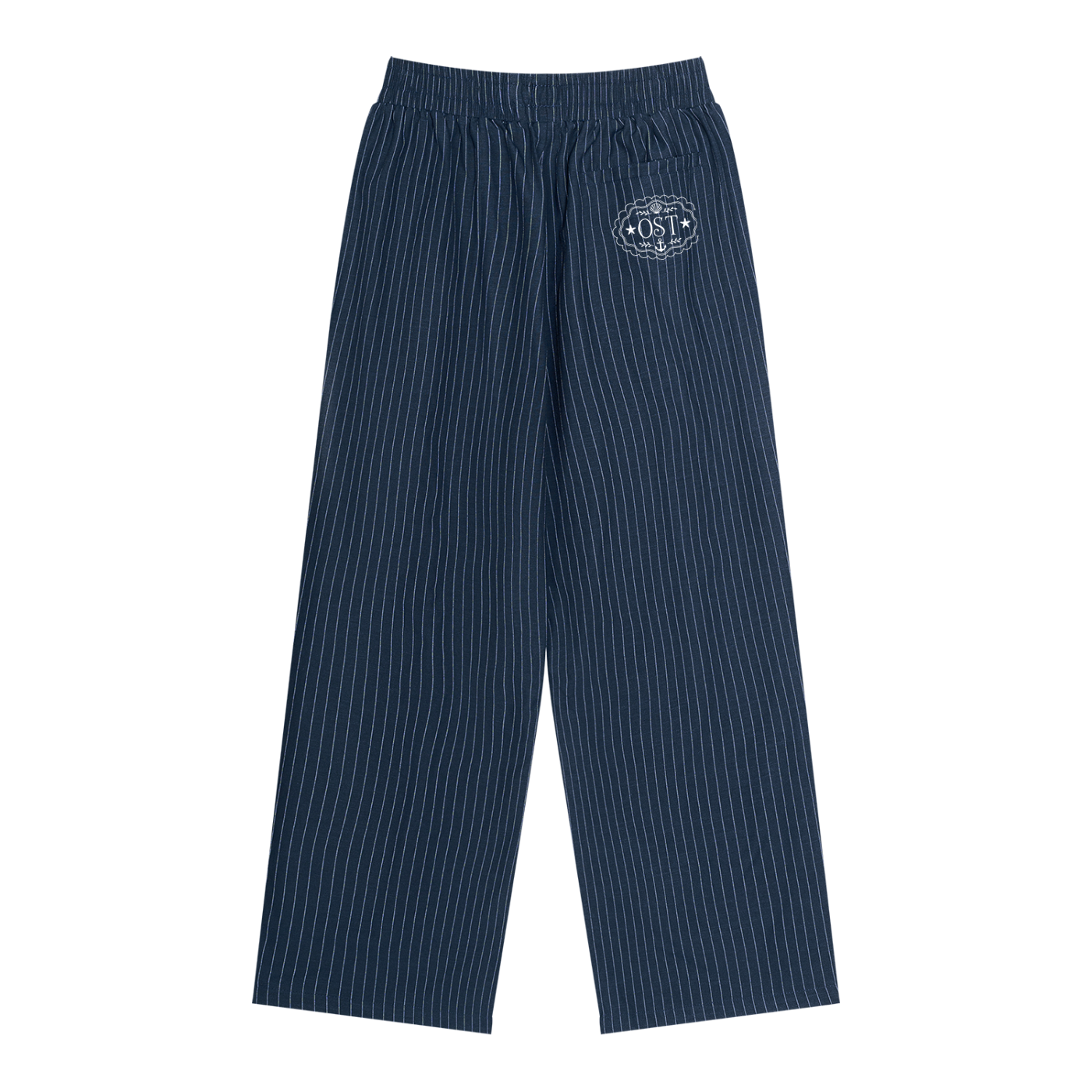 OST Navy Blue Pinstripe Relaxed Pant