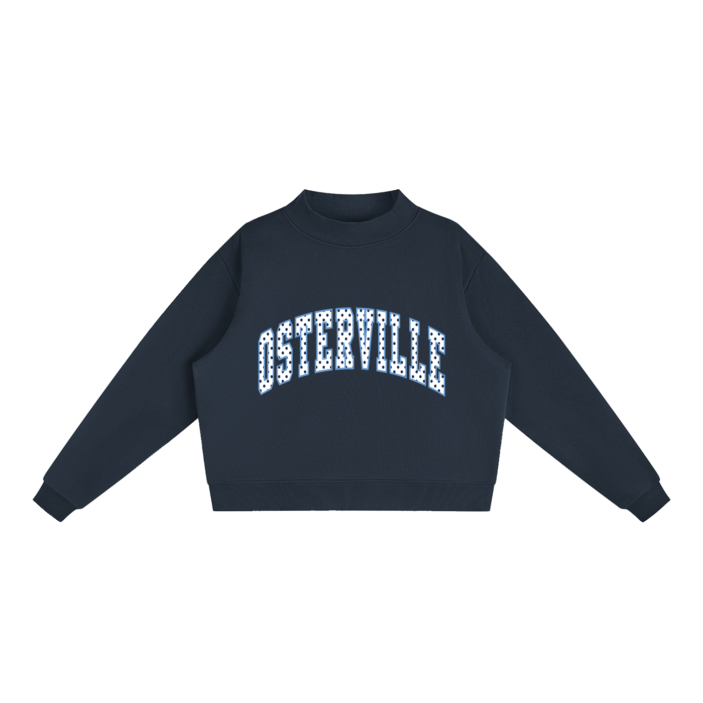 Osterville Polka Dot Mock Neck