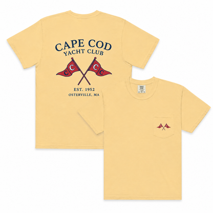 Cape Cod Yacht Club Comfort Colors Pocket Tee