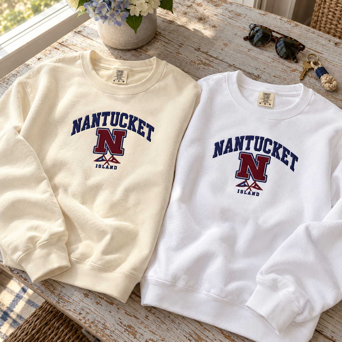Collegiate Nantucket Embroidered Comfort Colors Crewneck