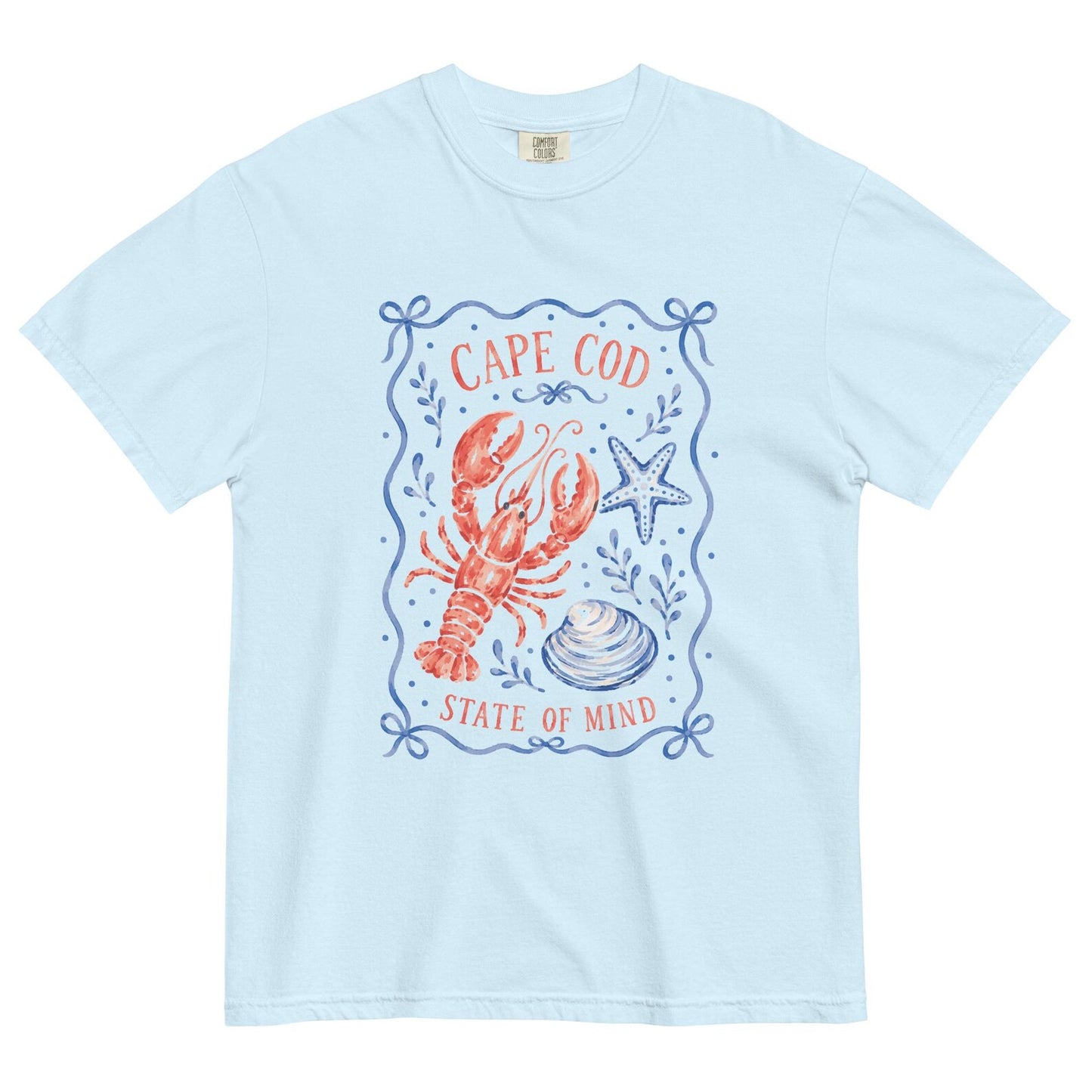 Cape Cod State of Mind Lobster Bow Tee