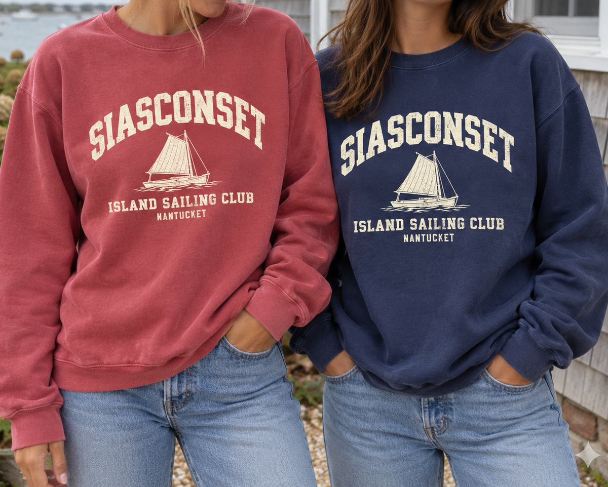 Siasconset Nantucket Comfort Colors Crewneck Sweatshirt