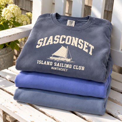 Siasconset Nantucket Comfort Colors Crewneck Sweatshirt