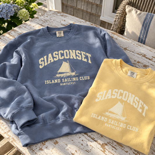 Siasconset Nantucket Comfort Colors Crewneck Sweatshirt
