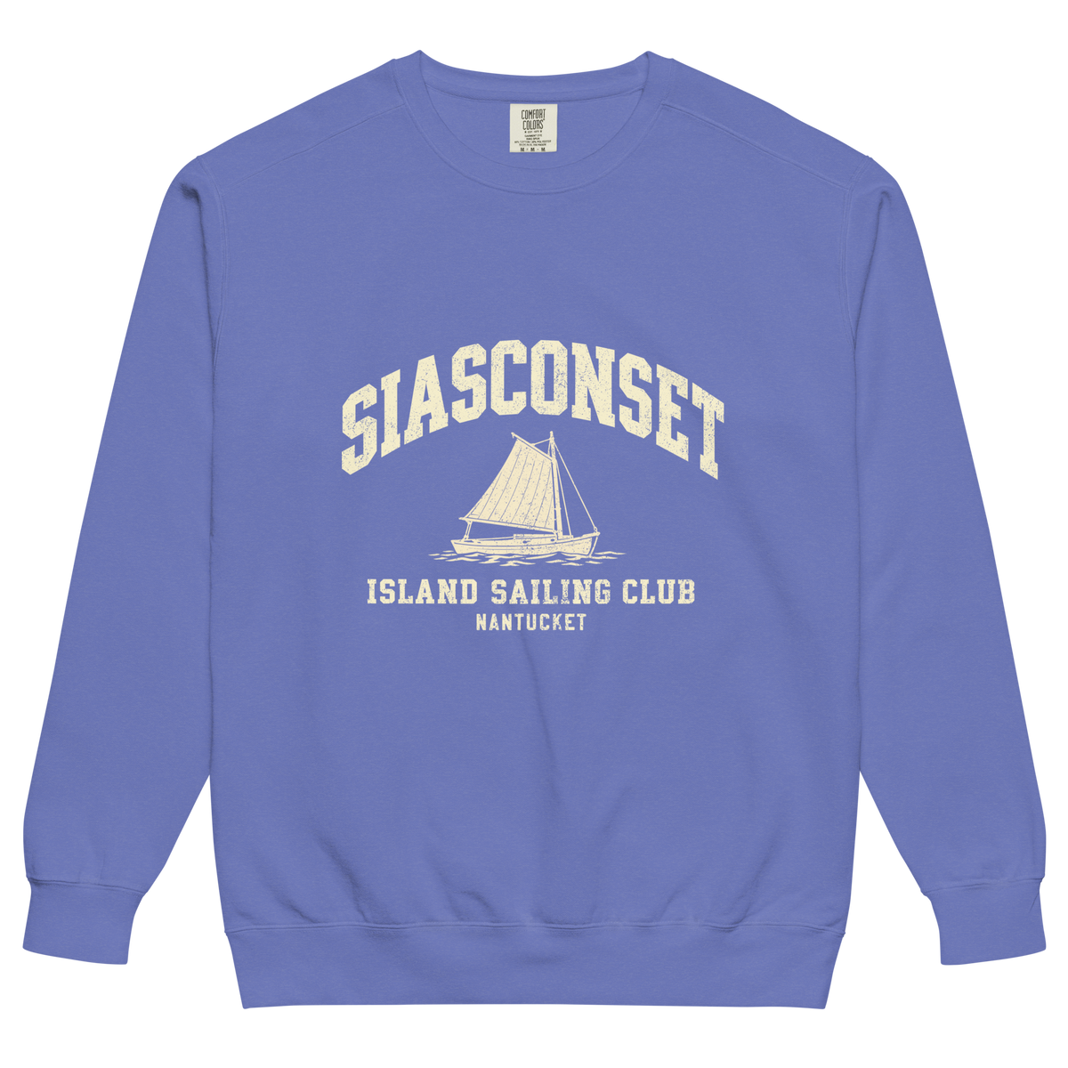 Siasconset Nantucket Comfort Colors Crewneck Sweatshirt